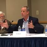 Eric Bush, from the Army Corps of Engineers, talks about the Corps' findings. Photo: Lisa Grubba