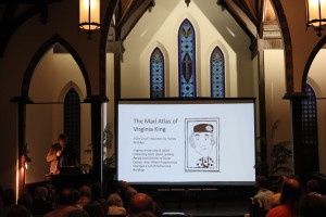 Dr. Tim Gilmore reads from his new book at a book launch in Old St. Andrew's Church in downtown Jacksonville in October.